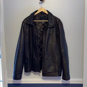 Wilsons Leather Jacket Brown Bomber